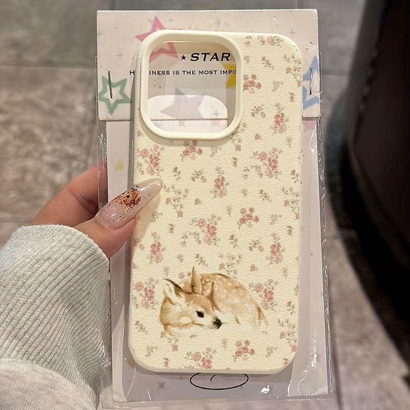 Phone Cases Like Loopy - Cute Deer Full Floral Pattern Design