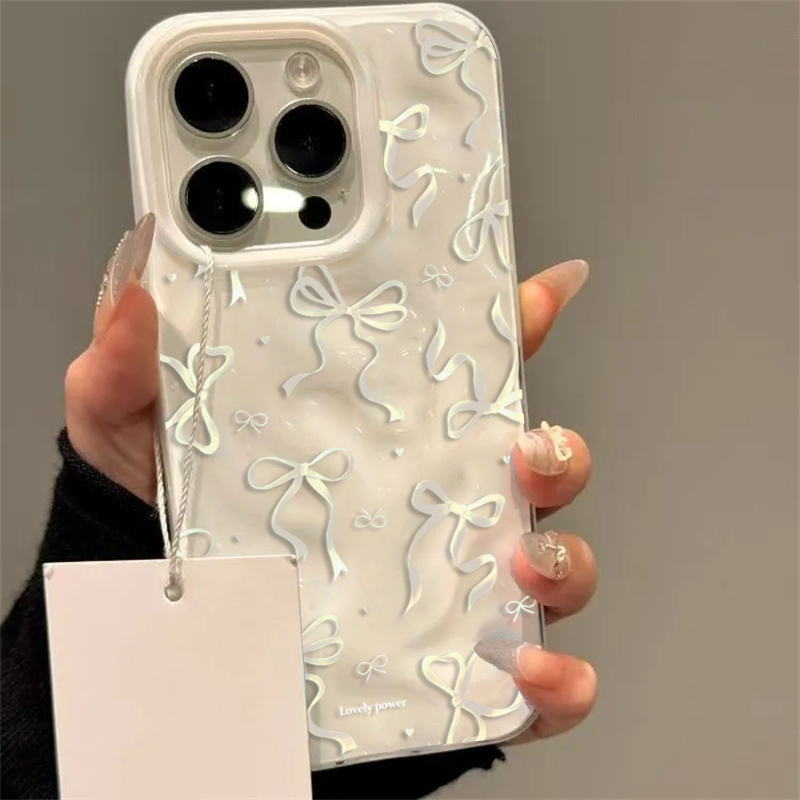 White Red Bow Pattern Phone Ca - Phone Cases Red 评论和价格