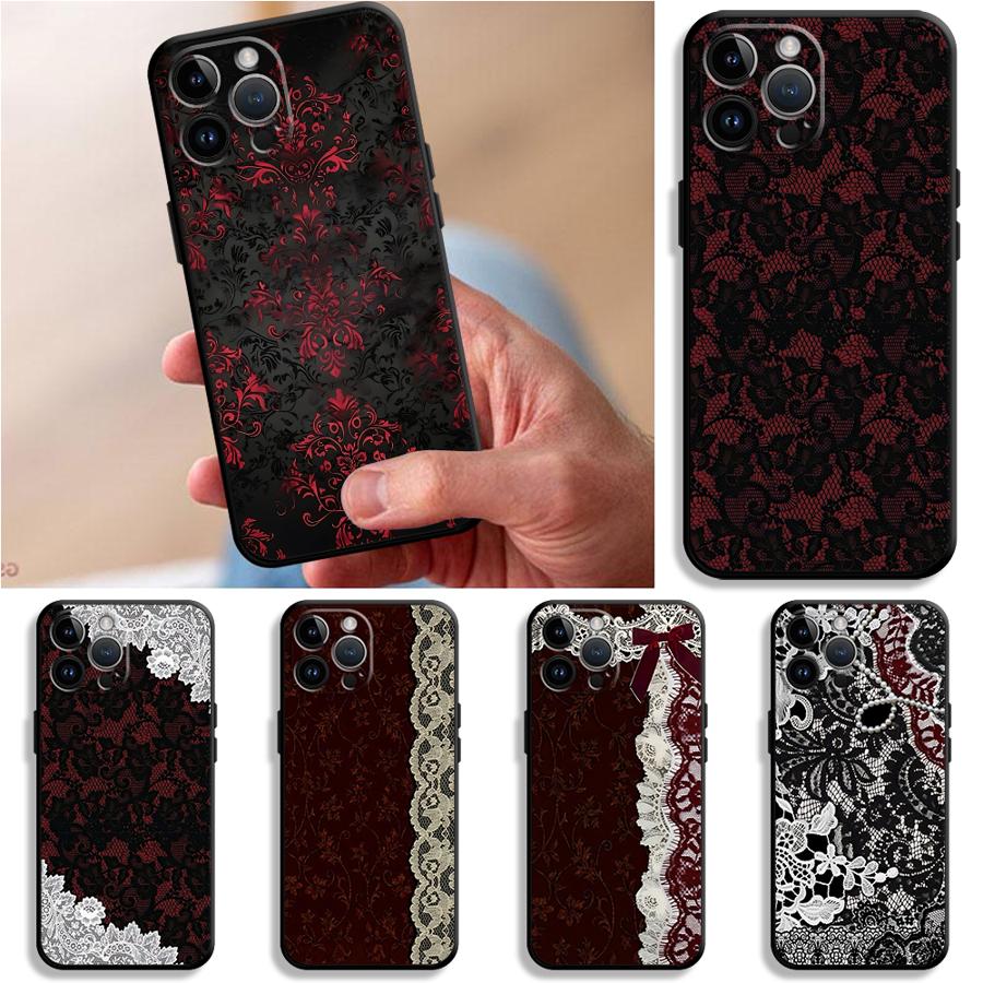 Black And Red Sexy Lace Phone  - Phone Cases Red 评论和价格