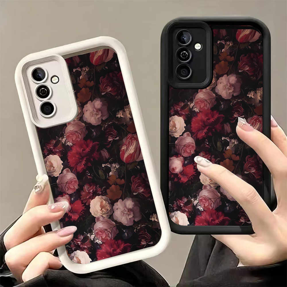 Wine Red Rose Pattern Phone Ca - Phone Cases Red 评论和价格
