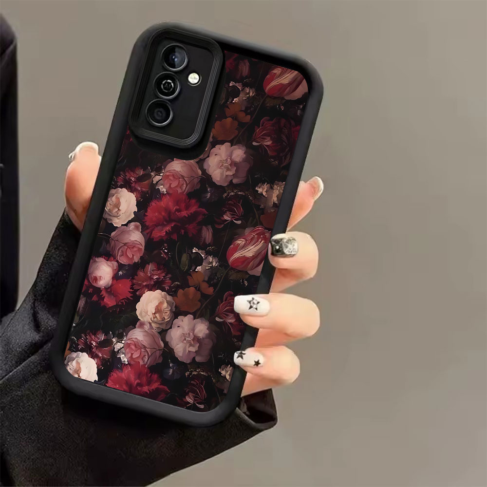 Wine Red Rose Pattern Phone Ca - Phone Cases Red 评论和价格