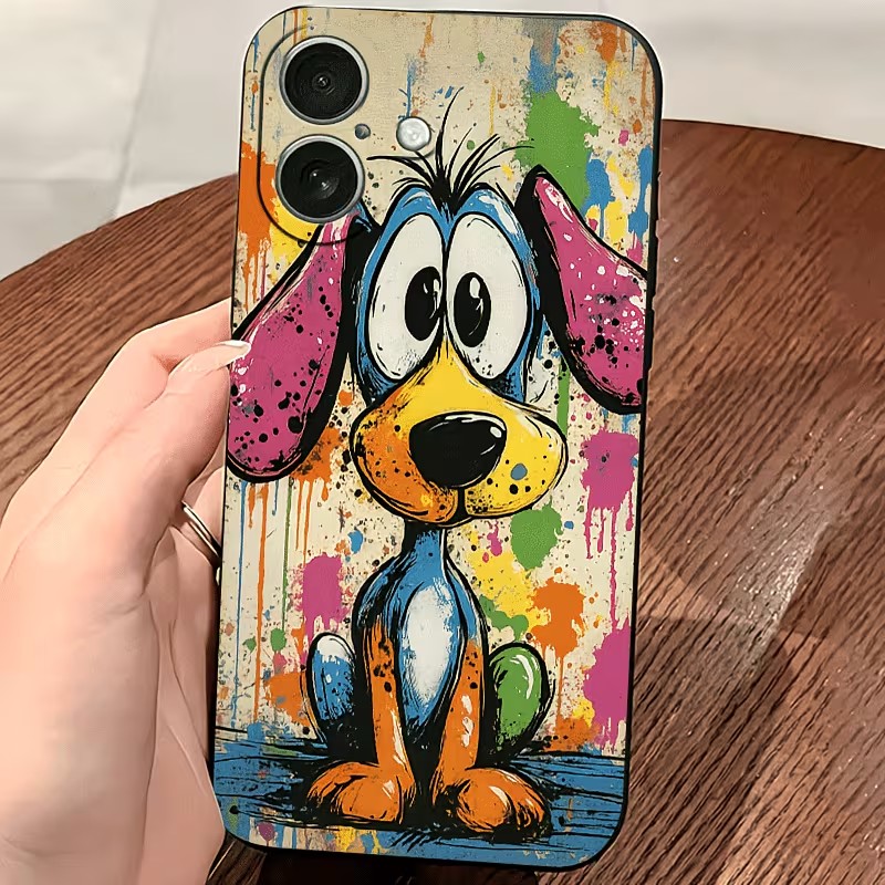 Graffiti Colored Puppy TPU Pho - Phone Cases Like Loopy 评论和价格