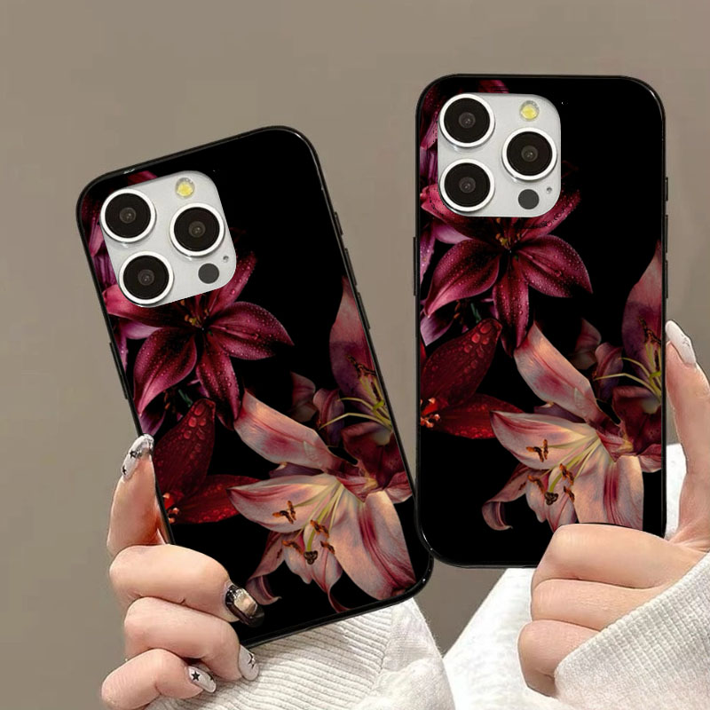 Elegant Red Lily Flower Phone  - Phone Cases Red 评论和价格