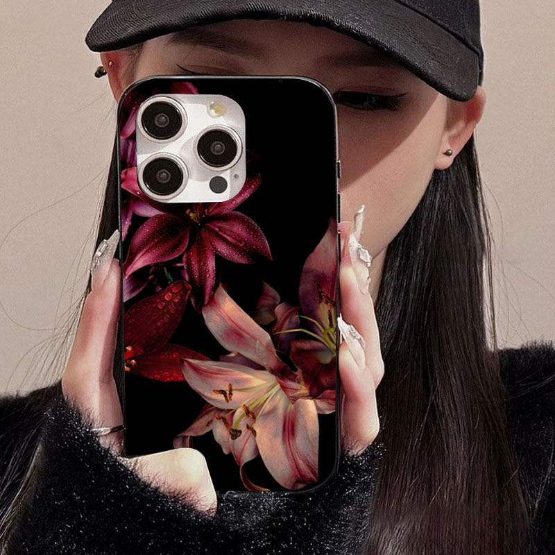 Elegant Red Lily Flower Phone  - Phone Cases Red 评论和价格