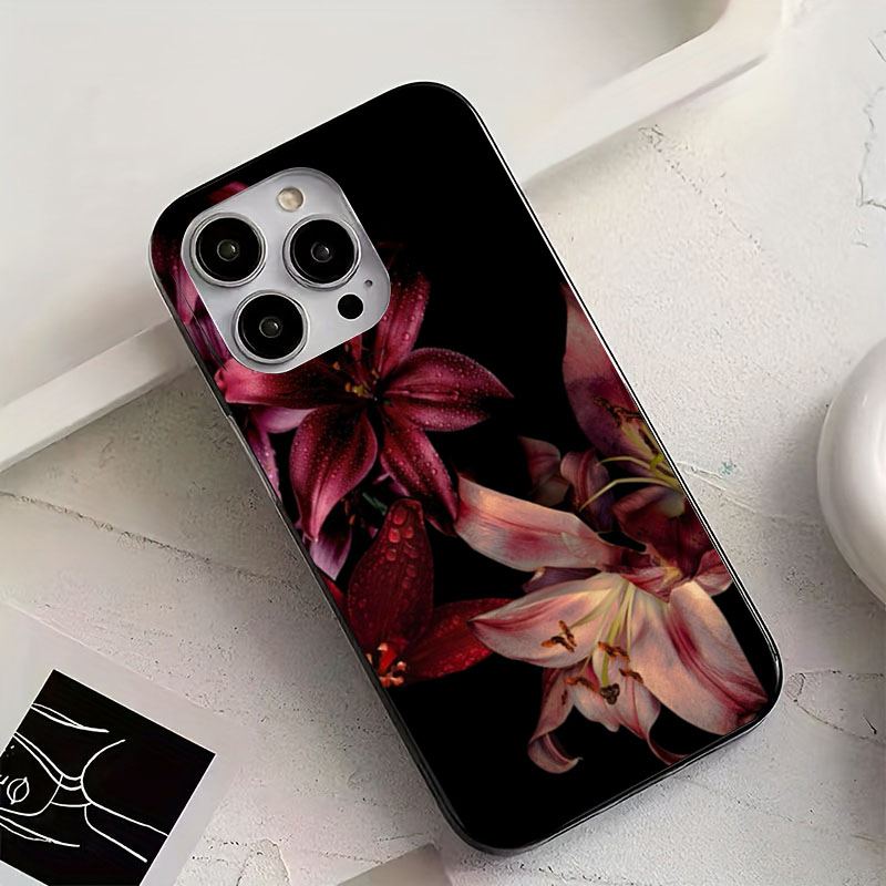 Elegant Red Lily Flower Phone  - Phone Cases Red 评论和价格