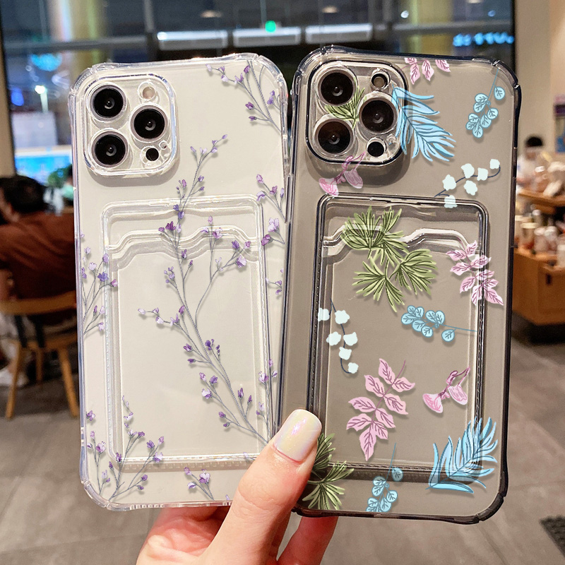 Flower Phone Case For Samsung  - Phone Cases With Card Holder 评论和价格
