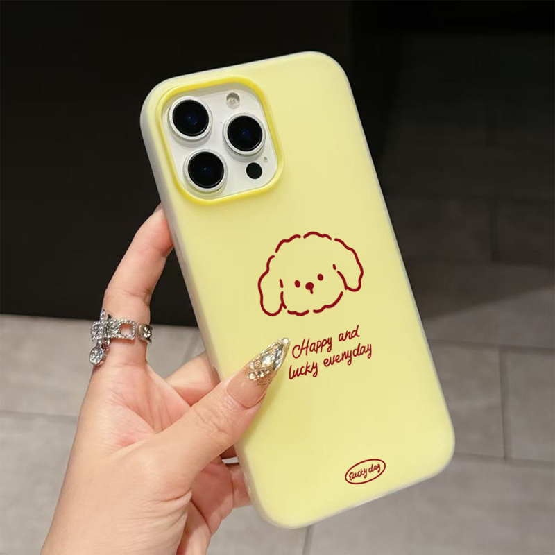 Cute Line Puppy Pattern Phone  - Phone Cases Cute 评论和价格