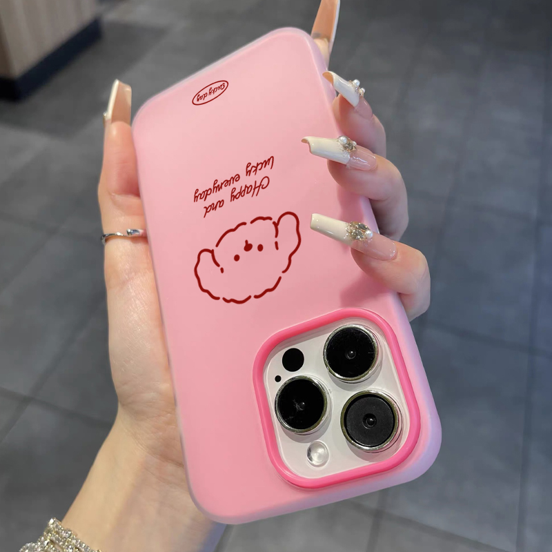 Cute Line Puppy Pattern Phone  - Phone Cases Cute 评论和价格