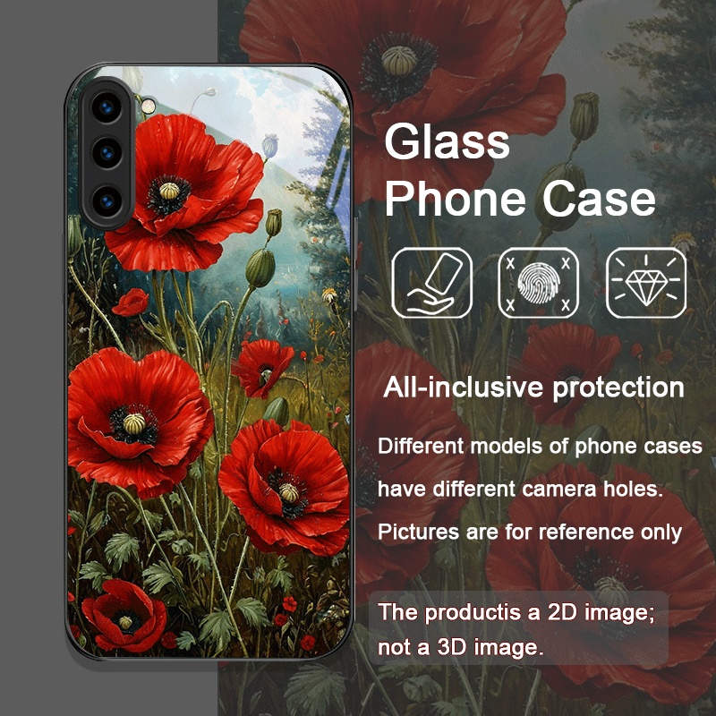 Retro Poppy Flower Bloom Hot R - Phone Cases Red 评论和价格