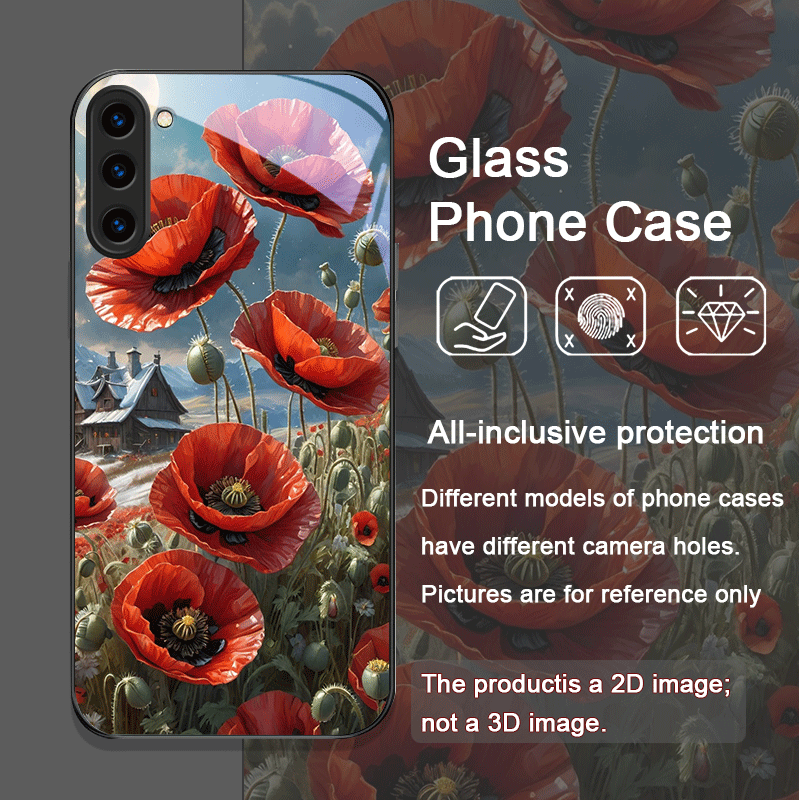 Retro Poppy Flower Bloom Hot R - Phone Cases Red 评论和价格