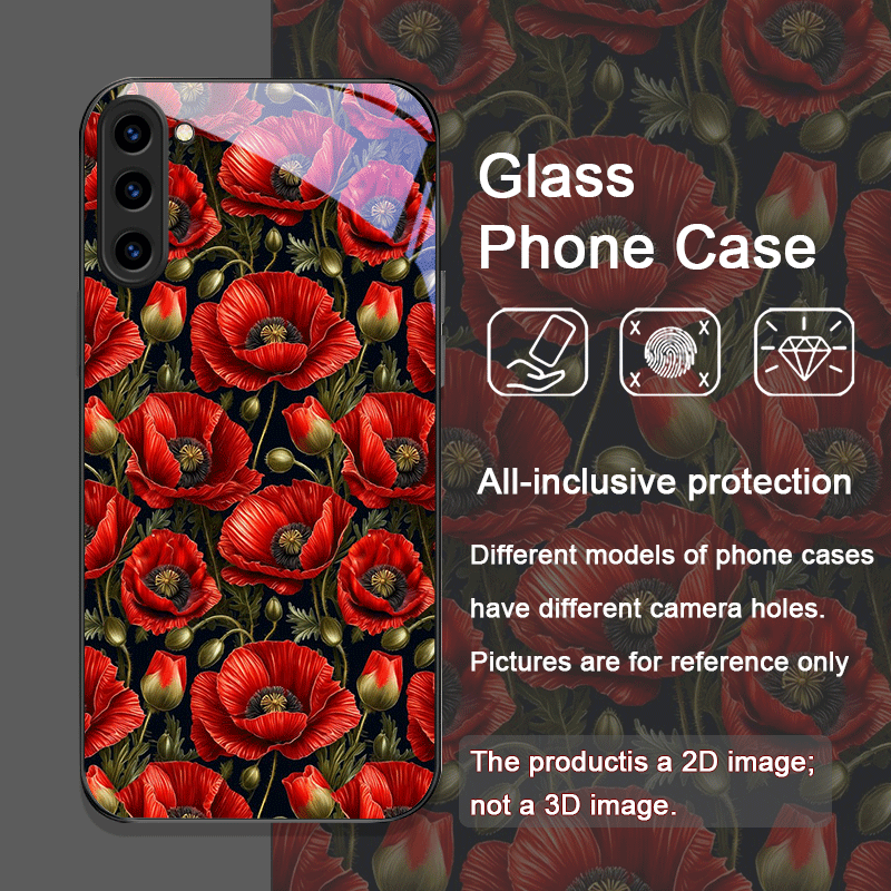 Retro Poppy Flower Bloom Hot R - Phone Cases Red 评论和价格