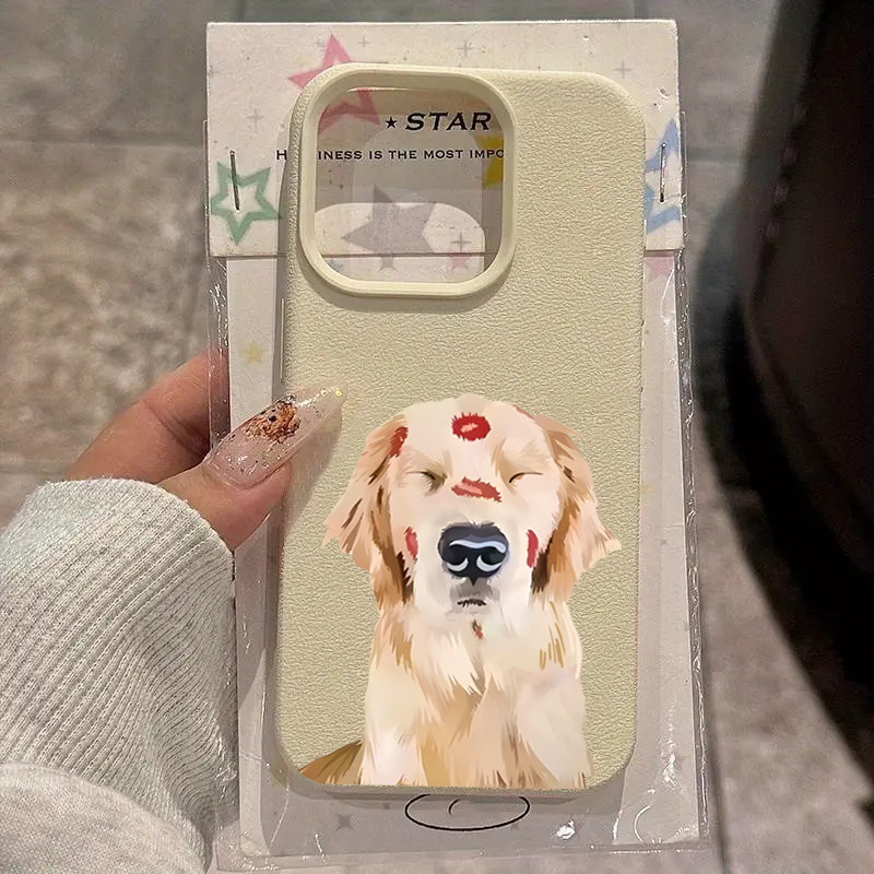 Cute Golden Retriever Red Lip  - Phone Cases Red 评论和价格