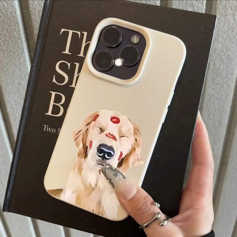 Cute Golden Retriever Red Lip  - Phone Cases Red 评论和价格