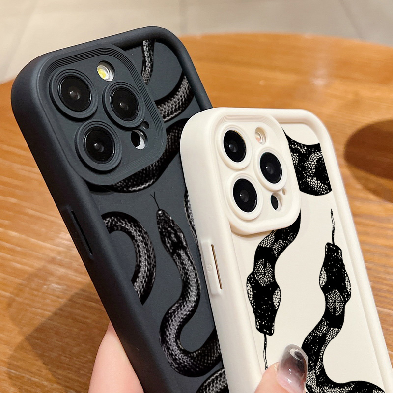 Black Snake Print Phone Case F - Phone Cases For Iphone 12 Pro Max 评论和价格