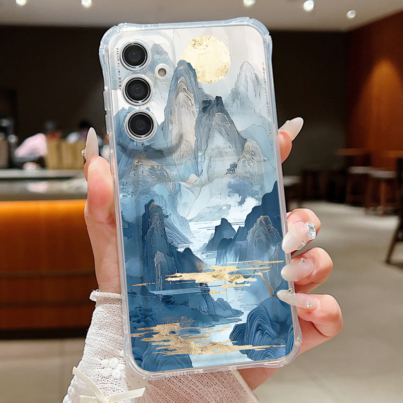 Mountain Landscape Pattern Pho - Phone Cases With Card Holder 评论和价格