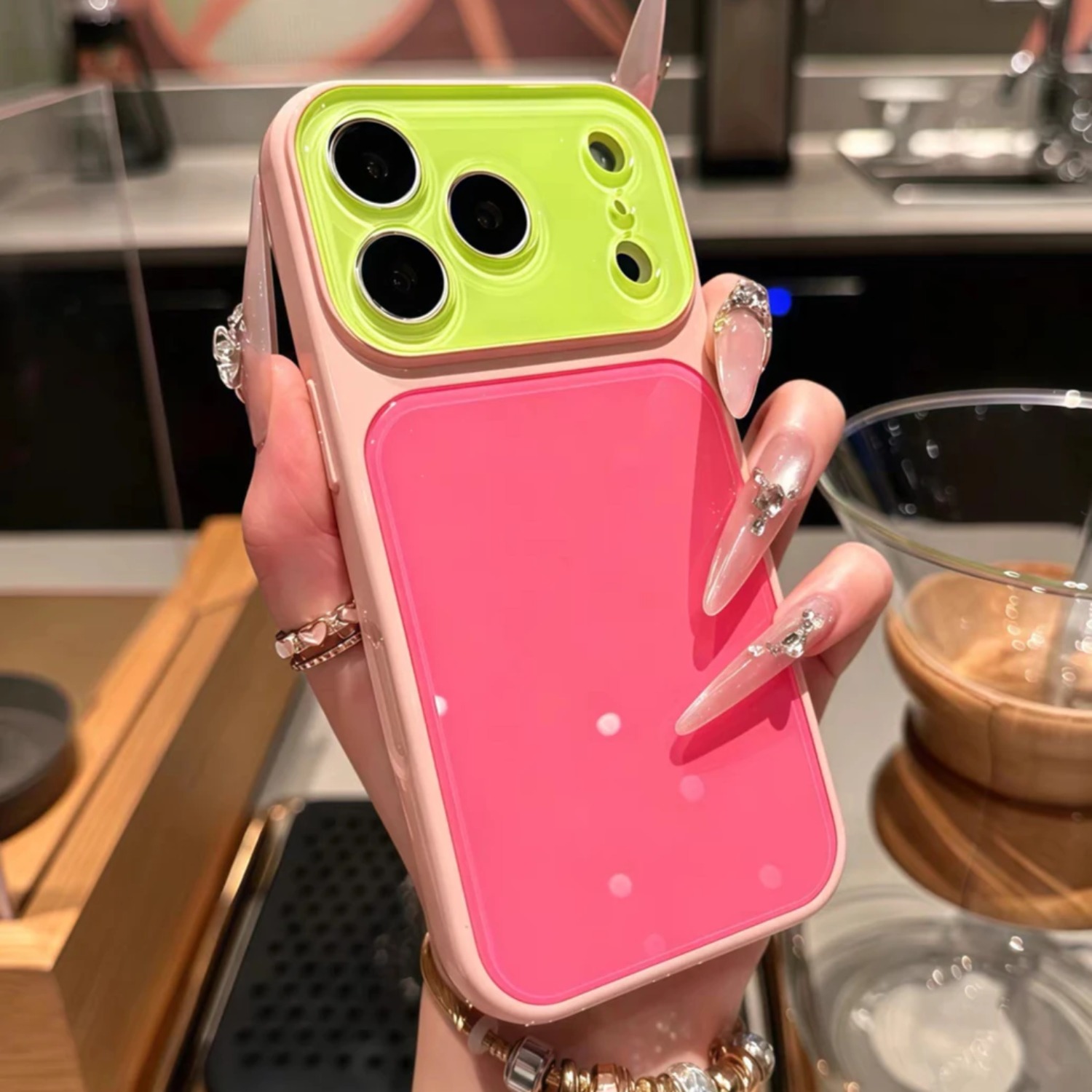 Color Block Phone Case for IPh - Phone Cases Vogue 评论和价格
