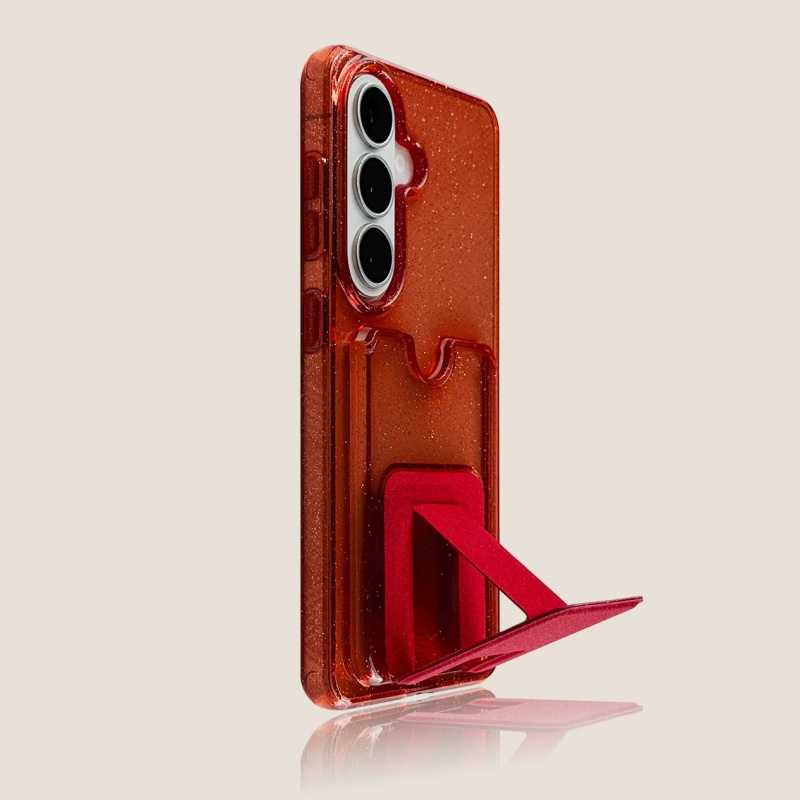 Glitter Transparent Card Walle - Phone Cases With Card Holder 评论和价格