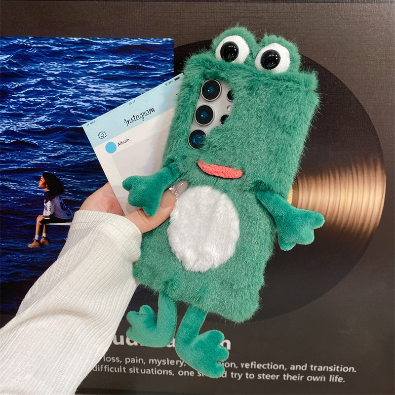 Plush Frog Phone Case, Cute Gr - Phone Cases Cute 评论和价格