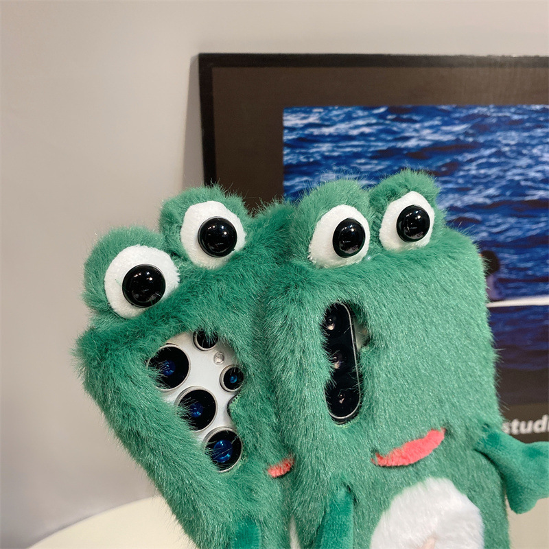 Plush Frog Phone Case, Cute Gr - Phone Cases Cute 评论和价格